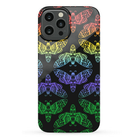 Rainbow Moth Pattern Phone Case