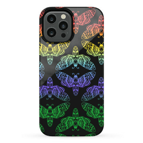 Rainbow Moth Pattern Phone Case