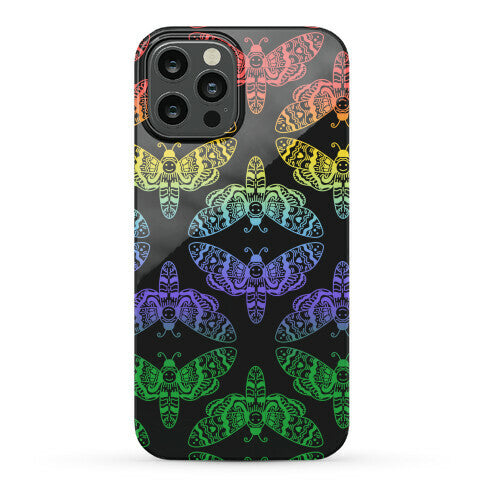 Rainbow Moth Pattern Phone Case