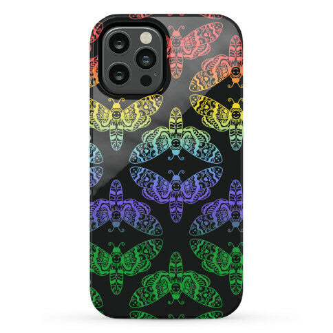 Rainbow Moth Pattern Phone Case