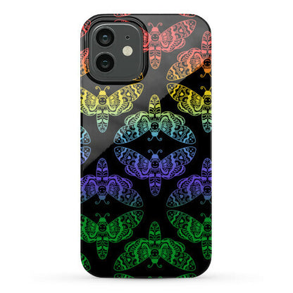 Rainbow Moth Pattern Phone Case