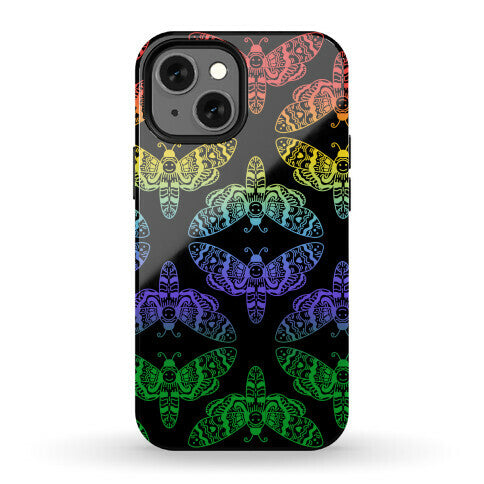 Rainbow Moth Pattern Phone Case