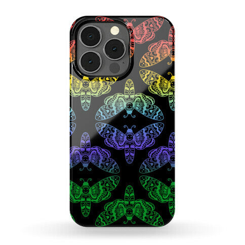 Rainbow Moth Pattern Phone Case