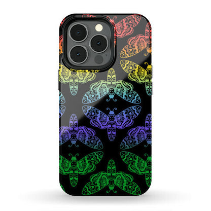 Rainbow Moth Pattern Phone Case