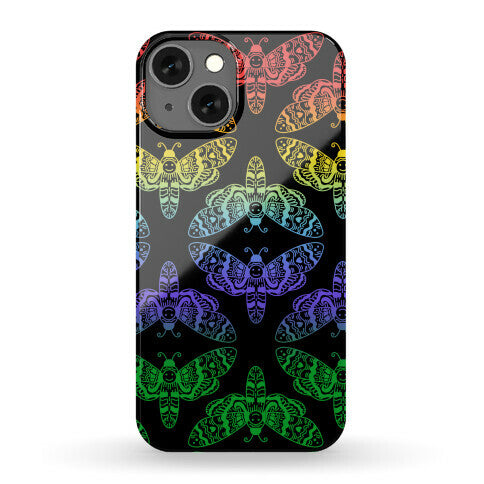 Rainbow Moth Pattern Phone Case