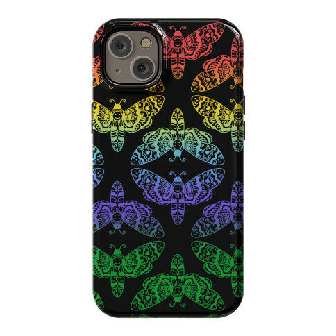 Rainbow Moth Pattern Phone Case