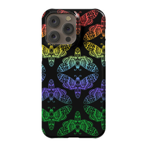 Rainbow Moth Pattern Phone Case