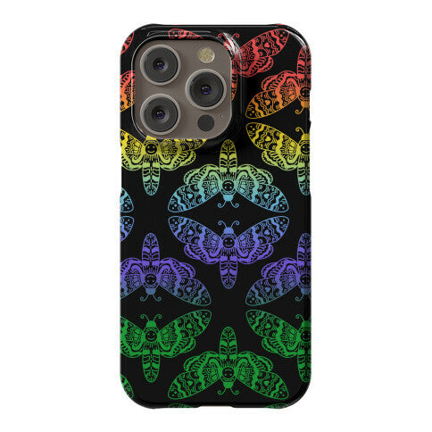 Rainbow Moth Pattern Phone Case