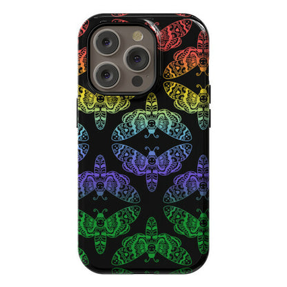 Rainbow Moth Pattern Phone Case