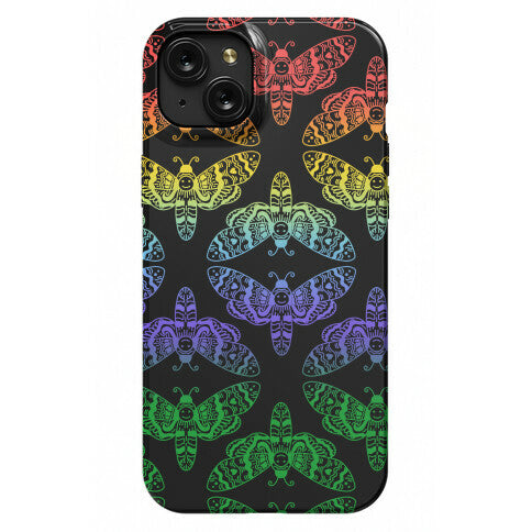 Rainbow Moth Pattern Phone Case