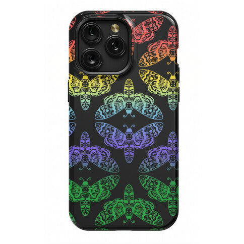 Rainbow Moth Pattern Phone Case