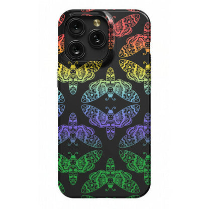 Rainbow Moth Pattern Phone Case