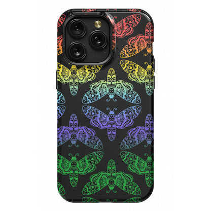 Rainbow Moth Pattern Phone Case