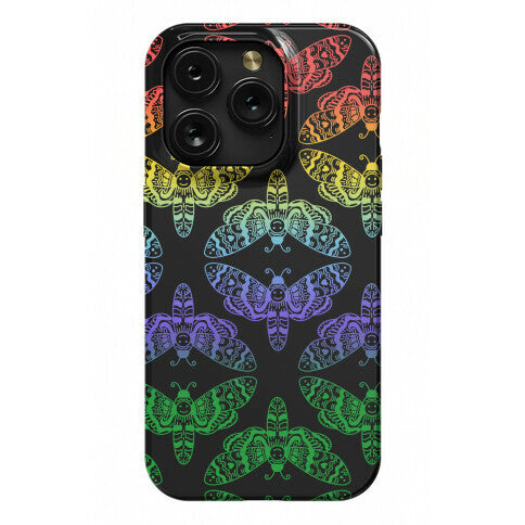 Rainbow Moth Pattern Phone Case