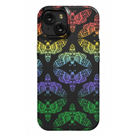 Rainbow Moth Pattern Phone Case