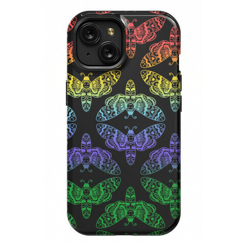 Rainbow Moth Pattern Phone Case