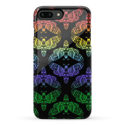 Rainbow Moth Pattern Phone Case