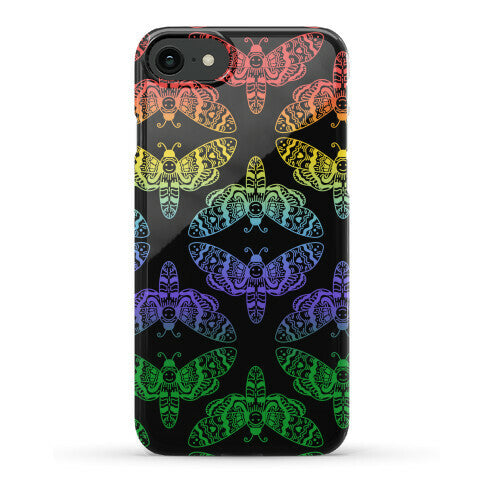 Rainbow Moth Pattern Phone Case