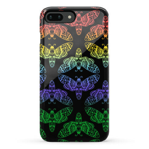 Rainbow Moth Pattern Phone Case