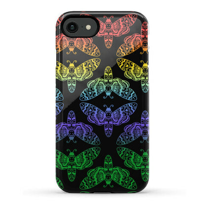 Rainbow Moth Pattern Phone Case