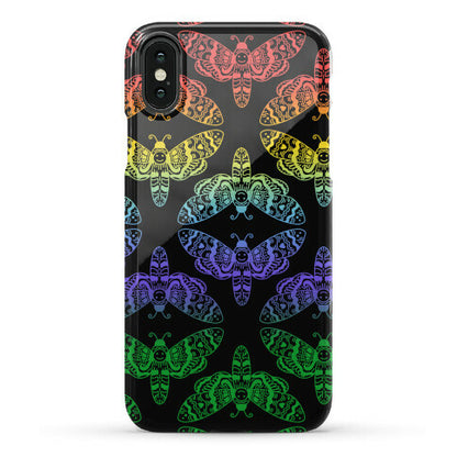 Rainbow Moth Pattern Phone Case