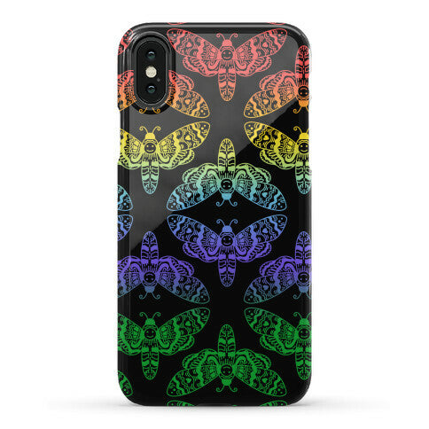 Rainbow Moth Pattern Phone Case