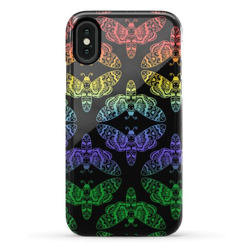 Rainbow Moth Pattern Phone Case