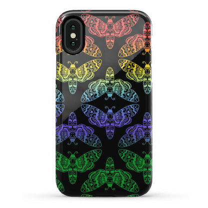 Rainbow Moth Pattern Phone Case