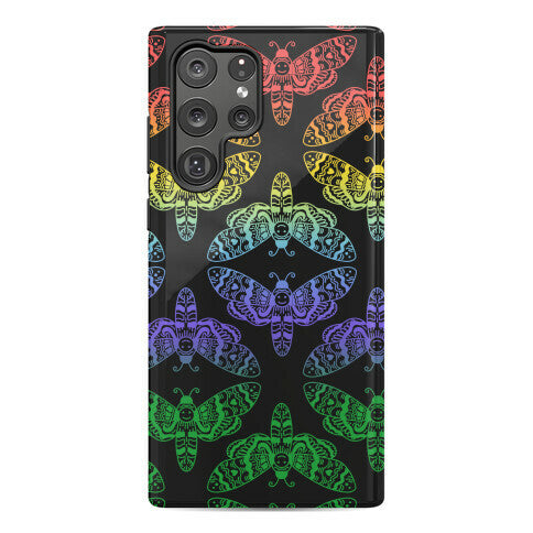 Rainbow Moth Pattern Phone Case