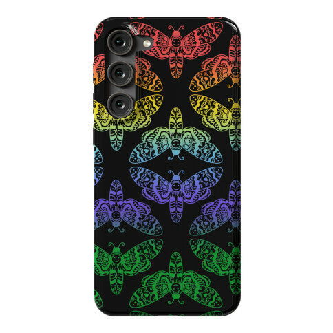 Rainbow Moth Pattern Phone Case