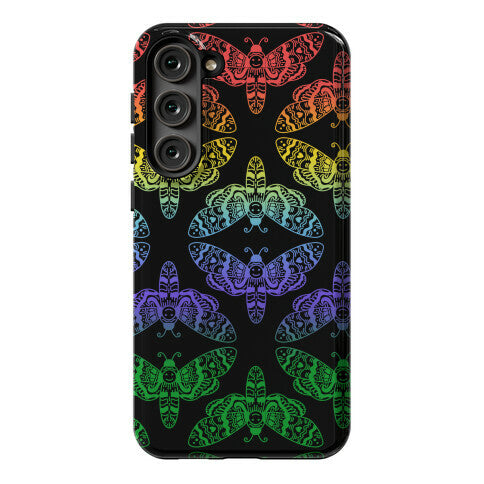 Rainbow Moth Pattern Phone Case