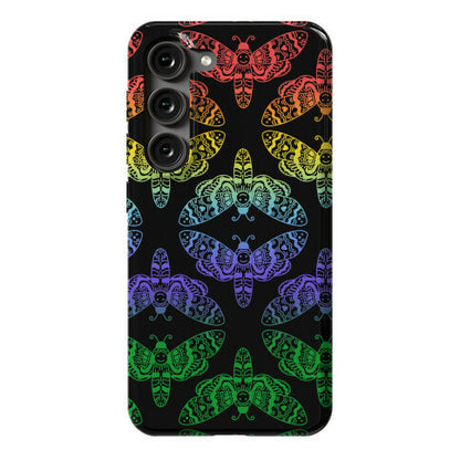 Rainbow Moth Pattern Phone Case