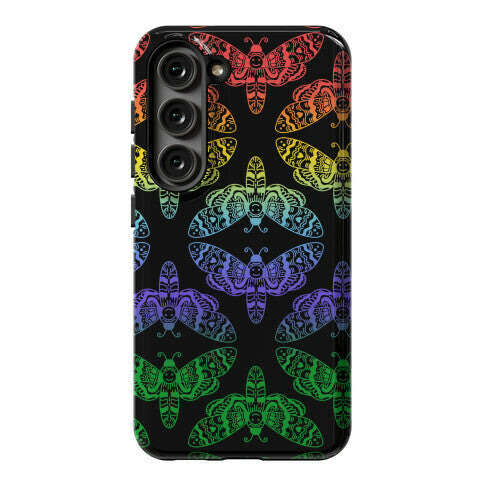 Rainbow Moth Pattern Phone Case