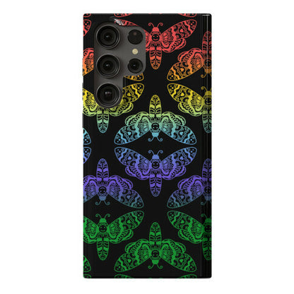 Rainbow Moth Pattern Phone Case