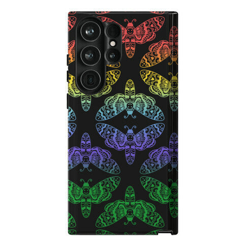 Rainbow Moth Pattern Phone Case