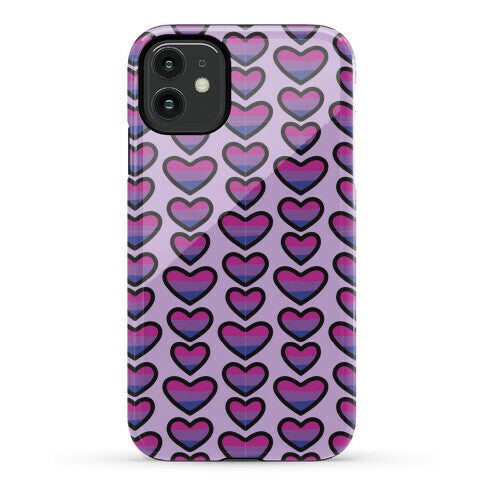 Bisexual Hearts Pattern Phone Case