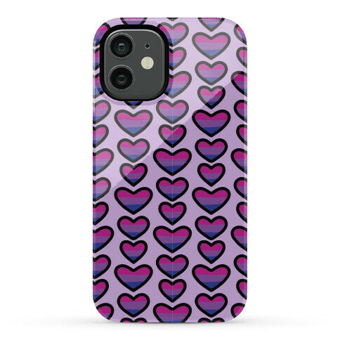 Bisexual Hearts Pattern Phone Case