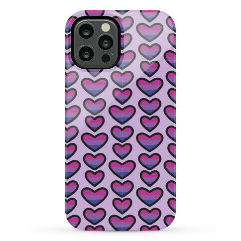 Bisexual Hearts Pattern Phone Case