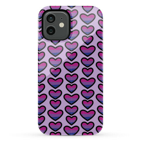 Bisexual Hearts Pattern Phone Case