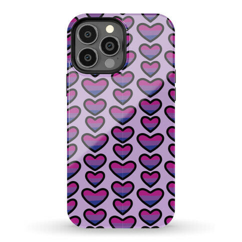 Bisexual Hearts Pattern Phone Case
