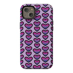 Bisexual Hearts Pattern Phone Case
