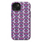 Bisexual Hearts Pattern Phone Case