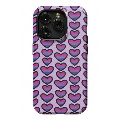 Bisexual Hearts Pattern Phone Case