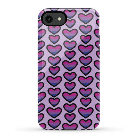Bisexual Hearts Pattern Phone Case