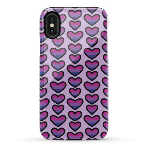Bisexual Hearts Pattern Phone Case