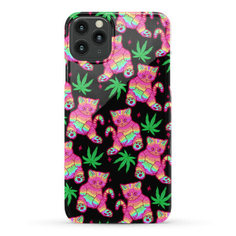 Rainbow Weed Kitty Phone Case