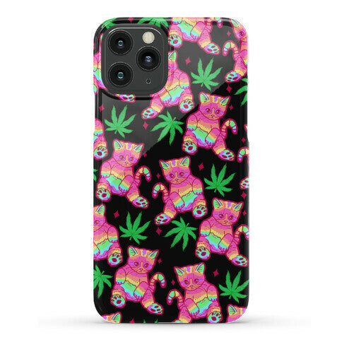 Rainbow Weed Kitty Phone Case