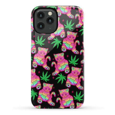 Rainbow Weed Kitty Phone Case