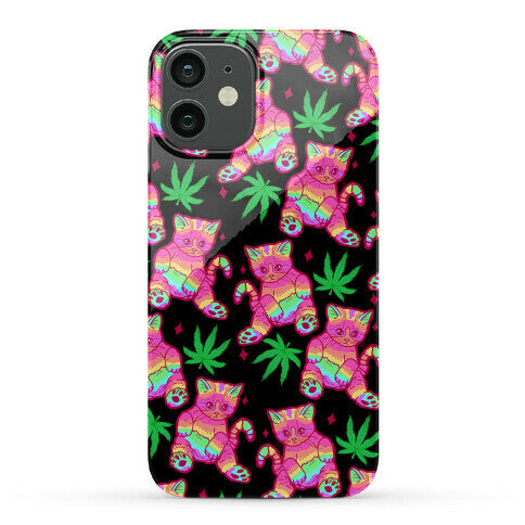 Rainbow Weed Kitty Phone Case