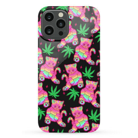 Rainbow Weed Kitty Phone Case